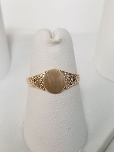 "Thanks for shopping our vintage estate store. We tend to sell well below wholesale and truly hope you enjoy all of our items. Many of the items are one of a kind, so please enjoy scrolling through the pictures and hopefully something will catch your eye. Black spots are from the camera or reflections. Estate 14k yellow gold monogram ring. We can polish these so they look more smooth as in the first picture if you so desire. Please select the option polished if you want it like the first picture Victorian Jewelry In 14k Gold With Hallmark, Victorian 14k Gold Jewelry With Hallmark, Antique Engraved 14k Gold Ring For Formal Occasions, Vintage Yellow Gold Signet Ring With Hallmarks, Vintage White Gold Signet Ring Stamped 14k, Formal Antique Gold Jewelry Stamped 14k, Vintage Etched Rose Gold Jewelry, Elegant 14k Gold Engraved Ring With Hallmark, 14k Gold Elegant Engraved Ring