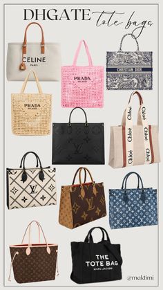 Louis Vuitton 2022 Bag, Dior Summer Bag, Tote Bags Designer Brand, Louis Vuitton Dhgate, Dhgate Designer Bags, Louis Vuitton On The Go Tote, Dhgate Louis Vuitton, How To Look Boujee On A Budget, Dh Gate Designer Bags