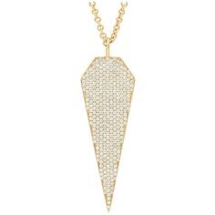 Sofer Jewelry - Pave Diamond Stiletto Pendant in 14K Yellow Gold Luxury White Diamond Cut Necklace, Evening White Diamond Necklace Brilliant Cut, White Brilliant Cut Diamond Necklace For Evening, Luxury White Diamond-shaped Jewelry, White Single Cut Diamond Jewelry For Evening, Exquisite White Diamond Cut Necklace, Modern White Diamond Necklace With Single Cut Diamonds, White Diamond 14k Gold Wedding Necklace, White Diamond Necklace In 14k Gold For Wedding