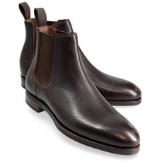 CHELSEA BOOTS IN BROWN PEREANDRE Brown Chelsea Boots With Rubber Heel Cap For Business, Brown Chelsea Boots With Goodyear Welt, Brown Goodyear Welted Chelsea Boots With Round Toe, Calf Leather Chelsea Boots With Heel Pull Tab, Brown Chelsea Boots With Rubber Heel Cap, Brown Goodyear Welted Chelsea Ankle Boots, Brown Leather Sole Chelsea Ankle Boots, Brown Leather Sole Boots For Business, Classic Brown Chelsea Boots With Heel Pull Tab