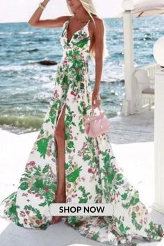 Elegant Sexy Bohemian Party One Shoulder Wedding Guest Dress Bohemian Print Dress, Vacation Maxi Dress, Womens Long Dresses, Floral Fashion, Maxi Dresses Casual, Floral Sleeveless, Bohemian Dress, Long Dresses, Tulum