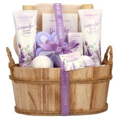 Green Canyon Spa Gift Set for Your Loved One! This luxurious spa set contains everything you need to pamper yourself or your loved one! For your beloved, it would be so pleasant to receive the bath basket as a Christmas gift. A Perfect Gift for All seasons and All Occasions: This bath gift set is the perfect gift to give your loved one for any holiday or just because! Whether it's her birthday, Thanksgiving Day, Christmas, Valentines day, Mothers day or any occasion, this beautiful spa baskets will be a great surprise! It's the present any girl will love. Luxurious 11 Pieces Bath Set: Shower Gel: 8.5oz (250ml), Bubble Bath: 8.5oz (250ml), Body Lotion: 4.1oz (120ml) Hand Cream: 4.1oz (120ml), Bath Salt: 200g, Massage Essential Oil: 1.0oz (30ml) Color: Purple. Bath Gift Sets, Spa Baskets, Bath Basket, Spa Basket, Lavender Spa, Essential Oils For Massage, Bath Gift Set, Lavender Bath, Luxurious Spa