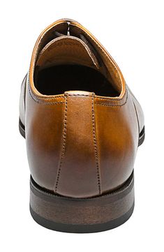 A classic leather oxford with a sleek square toe delivers polished style to your office-to-weekend looks. Square toe Topstitched cap toe Lace-up closure Cushioned footbed Stacked sole Leather upper, textile lining, rubber sole Imported Florsheim Shoes Men, Polished Style, Mens Oxfords, Classic Leather, Scotch, Shoe Collection, Nordstrom Rack, Rubber Sole, Shoes Mens