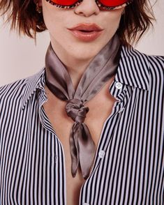 "The ultra chic accessory to keep you on your roulette game! Wrap this tie around your neck, head or anywhere else you so desire! These little scarves are the perfect accent to any outfit! - Handmade out of 100% silk charmeuse - Measures approx 33\" long by 2.5\" wide when laid flat - Made in LA with love Please note due to the individual, hand crafted quality of all our headbands, ties and turbans yours may not be exactly identical to the one modeled in the image depending on where the fabric i Formal Scarf Neckwear, Classic Satin Scarves As Gift, Chic Satin Silk Scarf For Party, Chic Party Silk Satin Scarf, Chic Silk Satin Party Scarf, Classic Silk Scarves With Ties, Elegant Adjustable Ribbon Neckwear, Classic Silk Scarf With Ties, Elegant Ribbon Neckwear Standard Tie