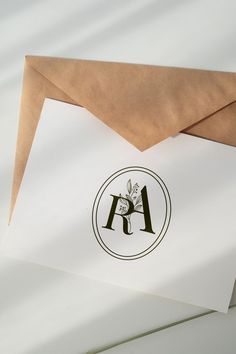 an envelope with the letter a on it