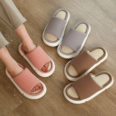 The Hemp Indoor Slides are very cute, minimalistic, and comfortable! They have a beautifully woven sole and the trim of the slides matches the strap that wide runs over your feet. See for yourself why these slides are great for indoor use! ﻿FEATURES: Style Open toe Season Spring/Summer Sole Flat Vamp material EVA COMFORTABLE MATERIAL: The Hemp Indoor Slides are made of high-density material. These are light, soft, breathable, and waterproof, and their excellent flexibility and durability make th Comfortable Non-slip Slides With Round Toe, Indoor Summer Slide Slippers, Comfortable Indoor Slides With Round Toe, Comfortable Round Toe Slides For Indoor Use, Casual Indoor Slip-on Slides, Non-slip Comfortable Slides With Round Toe, Comfortable Non-slip Slides, Non-slip Comfortable Slides, Synthetic Indoor Slippers For Summer