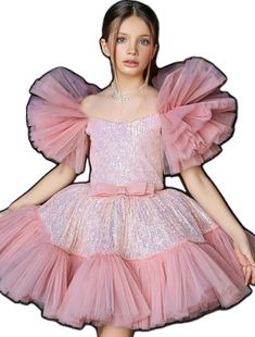 Holiday Pink Tulle Dress, Princess Style Sequin Dress With Glitter Tulle, Pink Sequin Dress For Dress-up, Pink Glitter Sequin Dress For Dress-up, Pink Sparkly Sequin Dress For Dress-up, Pink Princess Tutu Dress For Holiday, Holiday Princess Pink Tutu Dress, Princess Style Tulle Sequin Dress For Dress-up, Pink Princess Dress For Dress-up Holiday