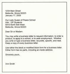 Punctuation Style Of Business Letter