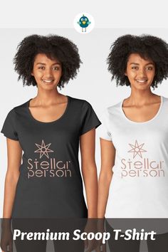 Stellar Person Premium Scoop T-Shirt Wash Bag, Luxe Fashion, Fashion Tees, Cap Sleeves, Looks Great