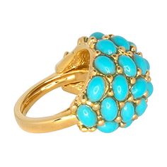 Turquoise Cabochon Dome Ring Turquoise Bracelet Gold, Crystal Ball Ring, Princess Diana Ring, Diana Ring, Turquoise Gold Ring, Trifari Jewelry, Ring Turquoise, Sparkly Jewelry, Faux Pearl Earrings