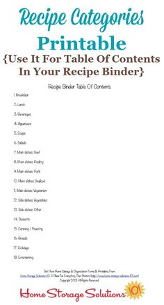 a recipe book with instructions for how to use the printables in your recipe binder