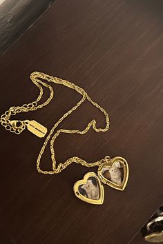 Dreams do come true in this gold heart locket 16" & 2"Content + CareMade to last, like your lipstick on a night outFeel free to wash your hands, shower + live ur rockstar life in these stylesWaterproof18K gold plated stainless steel with PVD coating Silver Locket Necklace, Gold Heart Locket, Gold Locket Necklace, Pvd Coating, Heart Locket Necklace, Dreams Do Come True, Gold Locket, Wash Your Hands, Heart Locket