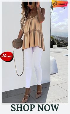 Solid Ruffles Loose Blouse Loose Blouse, Ruffles, On Sale, Free Shipping