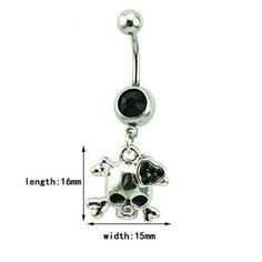 The dangle style of the skull heart navel piercing is made of stainless steel and is a must have for your wardrobe. Shape\pattern: SkeletonMaterial: RhinestoneStyle: TrendyMetals Type: Stainless SteelBody Jewelry Type: Navel & Bell Button RingsSize: 16x15mm More Body Piercings HERE Internally Threaded Metal Belly Rings, Metal Internally Threaded Belly Rings, Adjustable Silver Gothic Belly Rings, Adjustable Gothic Metal Belly Rings, Dangle Metal Belly Rings, Heart Skull, Bell Button, Skull Clothing, Navel Piercing