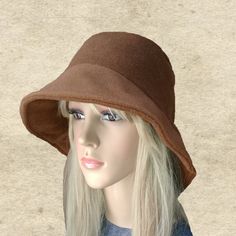 Winter women's hat, Cloche winter hat, Fabric hat winter, Ladies winter hat, Brimmed ladies hat, Wid Warm Outdoor Hat With Curved Brim, Warm Curved Brim Hat For Outdoor, Winter Brimmed Felt Hat, One Size, Brimmed Felt Hat For Winter, Warm Winter Bonnet With Curved Brim, Brown Short Brim Hat For Cold Weather, Brown Cloche Felt Hat For Winter, Adjustable Curved Brim Hat For Cold Weather, One Size Fits Most Sun Hat For Fall