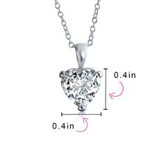 Enhance your wedding day look with this evocative and exquisite .925 Sterling Silver Cubic Zirconia heart necklace. Crafted with both durability and allure in mind, this solitaire heart pendant necklace is made of high-quality .925 Sterling Silver. The 4 Carat Cubic Zirconia stone is guaranteed to leave a lasting impression every time you wear it. Don't miss out on this marvelous piece - order yours today. Bridal Pendant Necklace, Bridal Pendant, Bridemaids Gifts, Cubic Zirconia Jewelry, Solitaire Necklaces, Wedding Bridal Jewellery, Cz Pendant, Pearl Strands, Solitaire Pendant