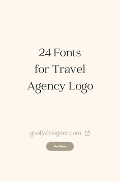 the title for 24 fonts for travel agency logo