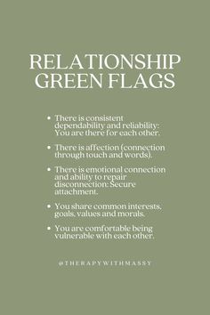 How many relationship green flags are present in your relationship? Curious to see red flags? Click here. Dating Green Flags, Healthy Relationship Green Flags, Red Flags Of A Toxic Relationship, Relationship Green Flags, Green And Red Flags, Green Flags In Men, Mental Health Month