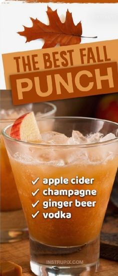 the best fall punch recipe for apple cider, ginger beer, vodka and more