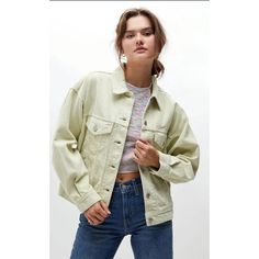 Nwt. No Visible Flaws. An Homage To Our Iconic Levi’s Trucker Jacket Constructed With A Unique Pitched '90s Profile And Two-Flap Pocket Design A Blank Canvas For Self-Expression That Can Be Passed Down For Generations Gets Better Over Time With Natural Wear. Color: Light Green Garment Dye-Green. Relaxed Fit. 100% Cotton. Non-Stretch. Point Collar. Front Button Placket. Two Flap Pocket Design. Made With Natural Dyes. Measurements Upon Request. Open To Reasonable Offers. Corduroy Trucker Jacket, Denim Jacket With Hoodie, Jacket Corduroy, Sherpa Lined Jacket, Levis Denim Jacket, Lined Denim Jacket, Green Corduroy, Levis Jacket, Lined Jeans