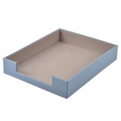 an empty blue box on a white background