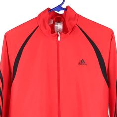 Description:Vintage Age 13-14 red Adidas track jacket, fits large.GENDER: boys CONDITION: very good.STYLE: track jacketERA: 1990sCOLOUR: redFABRIC: polyester Red Hooded Track Jacket, Hooded Red Track Jacket For Sports Season, Red Hooded Track Jacket For Sports, Red Hooded Track Jacket For Sports Events, Red Sportswear Track Jacket For Sports Events, Red Track Jacket For Sports Events, Red Track Jacket For Winter Sports Events, Red Track Jacket For Fall Sports Events, Red Winter Track Jacket For Sports Events