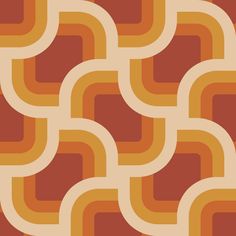 an orange and yellow pattern with wavy shapes