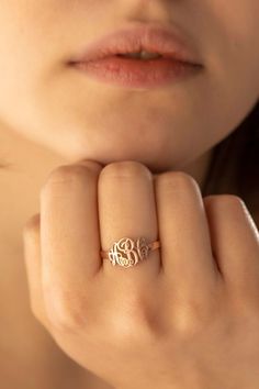 We creating this handmade monogram ring you see mother using 925 sterling silver and 14k gold. It is the perfect accessory that will suit your shine or make it feel special. It will be a unique gift that will add meaning to your precious days such as graduations, birthdays, mother's days, wedding events.If you like the personalized jewelry we have created for you, you can look at we other designs here:https://www.etsy.com/shop/DaintyPersonalizedCoCheck out our social media @daintypersonalized an Add Meaning, Graduation Rings, Silver Monogram, Letter Ring, Monogram Ring, Personalized Ring, Gold Signet Ring, Graduation Gifts For Her, Initial Ring