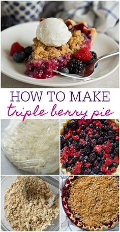 how to make triple berry pie