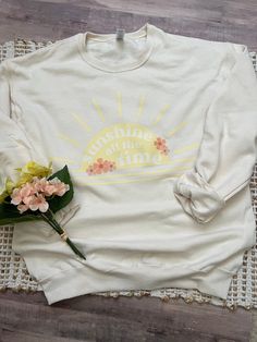 Are you looking for a cozy sweatshirt to keep you warm this fall and winter? This is the sweatshirt you need- perfect for layering or wearing by itself. If you are living in colder gray weather and dreaming of the warm sun- well the sunshine design will help lift your mood! Shop our website at: www.sunshinecollectiveshop.com Enjoy 20% off your first order with code SUNNY20 Click here for this design as a tshirt https://shopsunshinecltv.etsy.com/listing/1601602720 Sweatshirts are Gildan brand and Sunshine Design, Winter Park Fl, Sweatshirt For Women, Comfy Sweatshirt, Winter Park, Cozy Sweatshirts, Comfy Outfits, Gender Neutral, Crew Neck Sweatshirt