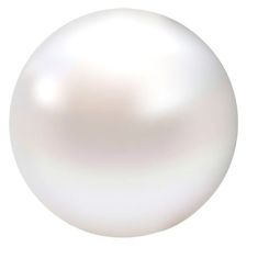 a white pearl ornament on a white background