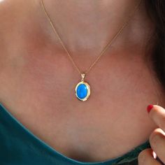 Turquoise Necklace*14k Gold Everyday Necklace For Lovers*For Mom*Birthstone Necklace Fashion Christmas Gift # Features * Gram:4.00 gr(approximate weight) * Size:45cm  * Production Method:Casting * 14 K (0,585 in gold) * Closure :Spring ring * Chain:Forse *Special Gift Box  *Like all precious jewels,it comes in its own gift box. *Can include a little gift note  *The Gold Body Of the Polished By Hand. *Available in White gold or Rose Gold choosing *Products invoiced. You can buy confidently.  **Bi Gold Oval Turquoise Gemstone Necklace, Yellow Gold Oval Turquoise Necklace Gift, Oval Turquoise Necklace In Yellow Gold As Gift, Oval Yellow Gold Turquoise Necklace As Gift, Blue Gemstone Necklace With Oval Cabochon, Blue Oval Cabochon Gemstone Necklace, Blue Oval Birthstone Necklaces, Blue 14k Gold Oval Cabochon Jewelry, Blue Oval Birthstone Necklace