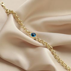 "Ⓜ14 K Gold Rolo Doc Evil Eye Bracelet Charm Chain Hoop Birthdays Gift For Women Luck Blue Gold Jewelry Design Handmade Dainty ⓂEvil Eye Bead Bracelet People have used Evil Eye Bead to avoid bad looks since long time. You can give a gift to the people you cared who dazzle with their beauty and want to be protected from the evil eye. This Evil Eye Bead Bracelet symbolizes grace and elegance. We designed this bracelet for you beautiful women who are always loved and do not compromise on their eleg Evil Eye Gold Bracelet For Women, Elegant Blue Jewelry For Birthday Gift, Elegant Yellow Gold Bracelets For Birthday Gift, Elegant Yellow Gold Bracelet For Birthday Gift, Elegant Yellow Gold Bracelet For Birthday, Elegant Blue Chain Bracelet As Gift, Elegant Blue Chain Bracelet For Gift, Elegant Birthstone Charm Bracelet For Birthday, Elegant Gold Charm Bracelet With Birthstone