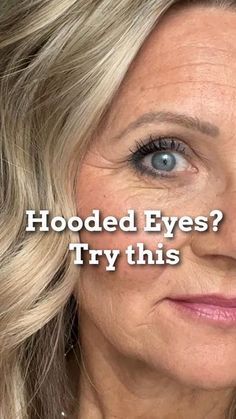 Makeup For 60 Year Old, Deep Set Eyes Makeup, Shimmer Eyeliner, Makeup For Hooded Eyelids, Hooded Eyes Tutorial, Makeup Wrinkles, Eye Makeup For Hooded Eyes, Blue Eye Makeup Tutorial, Hooded Eye Makeup Tutorial