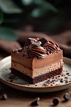 Chocolate Decadent Cake, Brownie Bottom Chocolate Mousse Cake, Milk Chocolate Mousse Cake, Chocolate Coffee Mousse Cake, Italian Inspired Recipes, Chocolate Mousse Cakes, Chocolate Mousse For A Crowd, Chocolate Layered Cake With Filling, Best Chocolate Mousse Cake Recipe