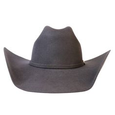 Cattleman crease crown Self band with silver buckle Leather sweatband 4" brim Cowboy Hat, Grey Color, Cowboy Hats, Cowboy, Felt, Buckle, Crown, Wool, Band