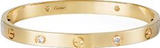 Classic Yellow Gold Cartier Bracelet, Classic Cartier Bracelet In Yellow Gold, Classic Cartier Yellow Gold Bracelets, Cartier Bangle With Single Cut Diamonds, Modern Cartier Gold Bracelet, Classic Cartier Yellow Gold Bracelet, Modern Gold Cartier Bracelets, Modern Gold Cartier Bracelet, Classic Cartier Gold Bangle Bracelet