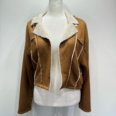 Madden Nyc New Brown Faux Suede & Cream Sherpa Open Front Cropped Jacket Women’s Size Small Brand New With Tags Clean, Smoke Free Home And Studio. Five Star Seller. Super Fast Shipping! Bundle 2+ Items For 20% Off! Measurements 20” Armpit To Armpit 19” Length *Measurements Are Approximate Sku# 2451143 2 Madden Nyc, Cropped Jacket, Jacket Women, Crop Jacket, Five Star, Front Open, Faux Suede, Jackets & Coats, Jackets For Women