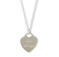 Silver Handwriting Heart Necklace. Our handwriting  is so personal to each of us and a love one's meaningful words mean even more to us after they are gone. These heart necklaces can be engraved with either your own handwritten message, or a loved one's writing from a card/note. A special way to have a loved one with you always. The front is engraved with yours or your loved one's true handwriting. Order your photo necklace and treat you or a loved one to a meaningful gift. We only require a pho Everyday Engraved Meaningful Charm Necklaces, Everyday Meaningful Engraved Charm Necklaces, Meaningful Heart Charm Necklace For Personalized Gift, Personalized Gift Necklace With Heart Charm, Engraved Heart Pendant Necklace With Meaningful Style, Personalized Meaningful Heart Pendant Necklace, Meaningful Engraved Heart Pendant Necklace, Sterling Silver Heart Charm Necklace, Meaningful Heart-shaped Sterling Silver Necklace