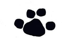 an animal's paw is shown in the shape of a dog's paw