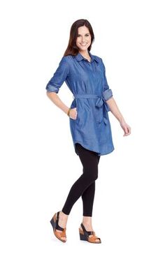 Type Of Outfits, Skirt Looks, Chambray Shirt Dress, Older Women Fashion, Dressing Style, Moda Jeans, Jean Dress, Over 50 Womens Fashion, Fall Clothes