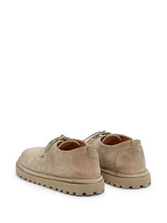 Marsèll Sancrispa Alta Pomice Suede Brogues - Farfetch Suede Slip-on Dress Shoes With Brogue Detailing, Casual Suede Slip-ons With Brogue Detailing, Beige Slip-on Suede Leather Shoes, Beige Brogue Detailing Slip-on Loafers, Brown Suede Slip-ons With Brogue Detailing, Espadrilles Slides, Chanel 2, Loafer Mules, Iconic Bags