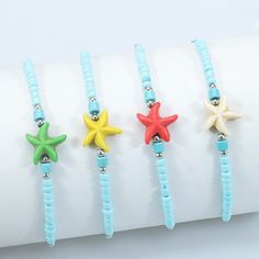 Material: Glass/Colored Glaze Fashion Element: XINGX Style: Pastoral Style Surf Bracelets, Beach Surfing, Puppy Supplies, Beach Surf, Bead Bracelets, Ocean Beach, Watch Necklace, Ring Bracelet, Earring Necklace