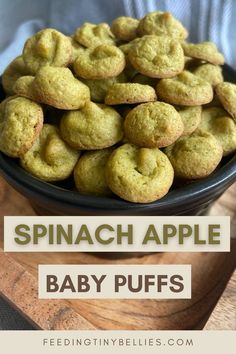 Spinach apple baby puffs Recovery Recipes, Homemade Baby Snacks, Baby Puffs, Healthy Toddler Snacks, Baby First Foods