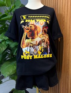 Post Malone Apparel Collection - T-Shirts and Sweatshirts Elevate your style with our exclusive Post Malone apparel collection, featuring both t-shirts and sweatshirts. Perfect for music lovers and fashion enthusiasts alike, these pieces blend comfort and standout design inspired by the iconic artist. Key Features: Premium Materials: Made from soft, breathable cotton for t-shirts and a cozy, warm fabric for sweatshirts, ensuring comfort and durability. Unique Designs: Showcases Post Malone's distinctive images and symbols, adding a touch of his signature style to your wardrobe. Variety of Sizes: Available in sizes from S to 3XL for both t-shirts and sweatshirts, catering to all body types. Easy Care: Both items are machine washable, maintaining their vibrant colors and quality over time. W Band Merch Shirt For Streetwear In Fall, Band Merch Shirt For Fall Streetwear, Fall Band Merch Shirt For Streetwear, 90s Style T-shirt For Fall Streetwear, Sublimation Print T-shirt For Fall Streetwear, Band Merch Shirt With Sublimation Print For Streetwear, Punk Style Custom Print T-shirt For Streetwear, Custom Print Hip Hop Tops For Streetwear, Hip Hop Tops With Custom Print For Streetwear