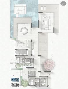 the floor plan for this modern house