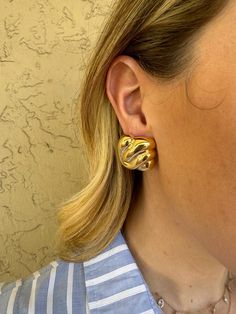 Ben Amun Gold Plated Clip Earring Clip Earring, Clip Earrings, The Gold, Style Classic, Gold Plating, Timeless Style, Clip On Earrings, Statement Pieces, Classic Design