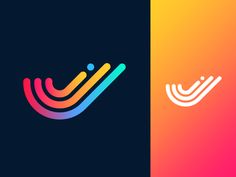 two different logos with the same color scheme