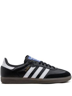 Adidas Samba OG Sneakers - Farfetch Samba Og Black Outfit, Shoes Adidas Samba, Black Sambas Decorated, Black Adidas Samba, Sambas Black, Black Adidas Shoes Samba, Og Samba, Addis’s Samba, Black Sambas