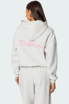 Sasha Bow Detail Hoodie Sweat Outfits For Women, Matching Sweat Set, Matching Sweats, Girly Fits, Sweat Sets, Hoodie Graphic, Trendy Hoodies, Swimwear Dress, Comfy Fits